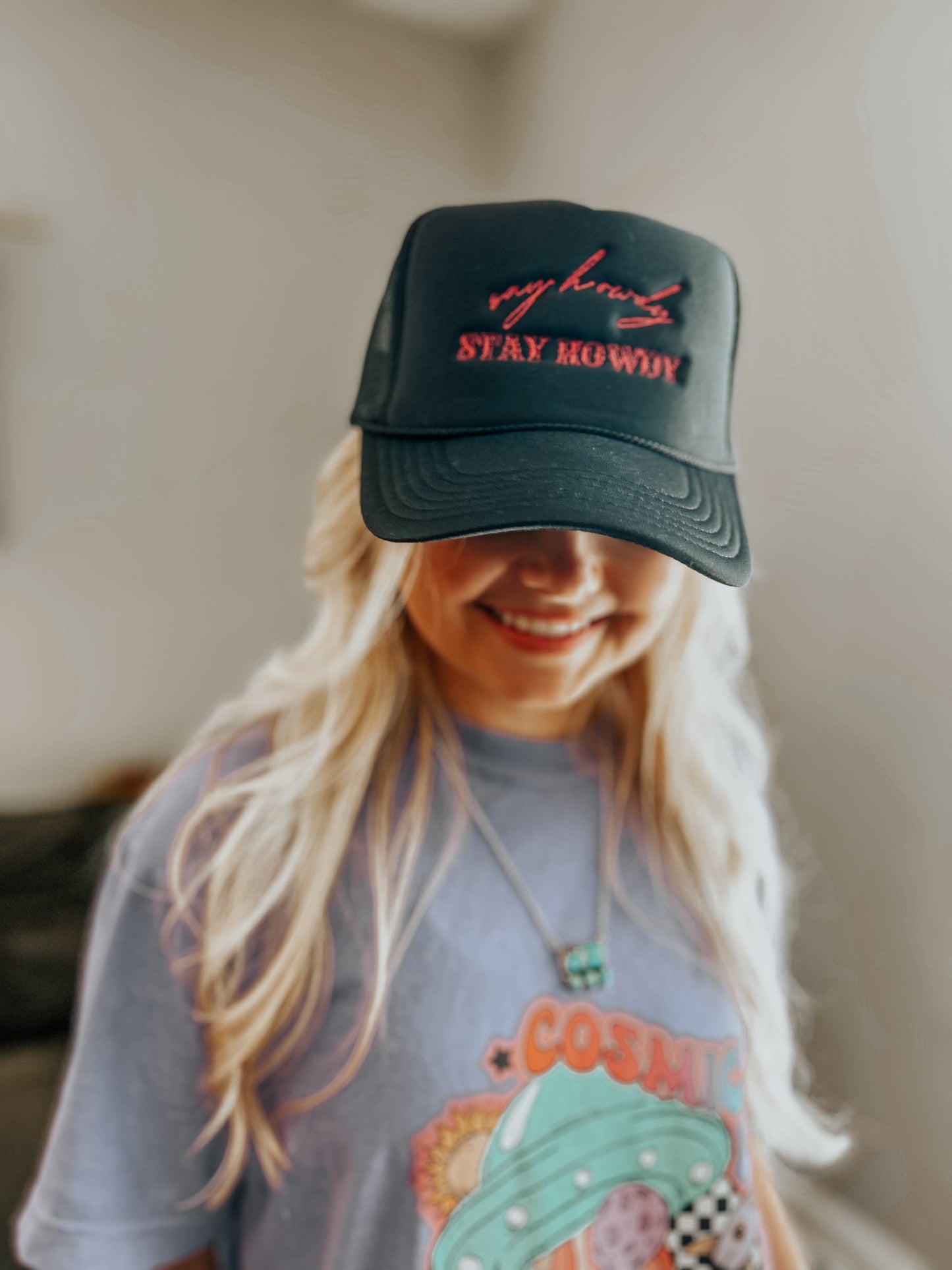 Say Howdy Stay Rowdy Foam trucker hat | Western Tucker Hat | Western Ball Cap