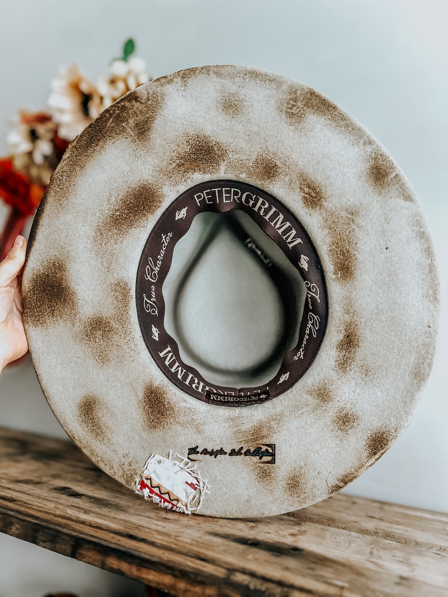 Desert Blaze Burned Fedora | Aztec Band & Feathered Western Hat