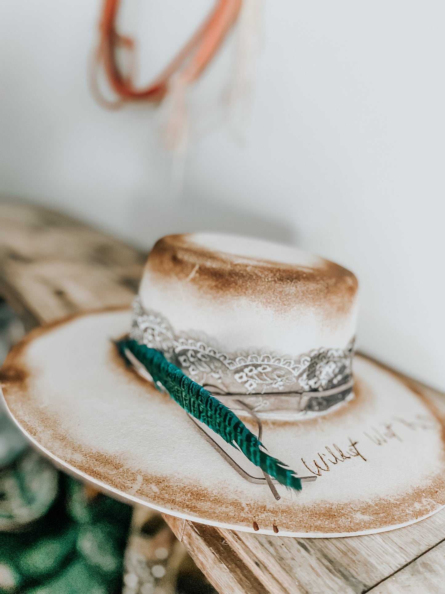 Burned Dust Wildest West | Burned Hat | Distressed Fedora Hat | Hat Designs | Flat Top Fedora Hat | Western Fedora Hat