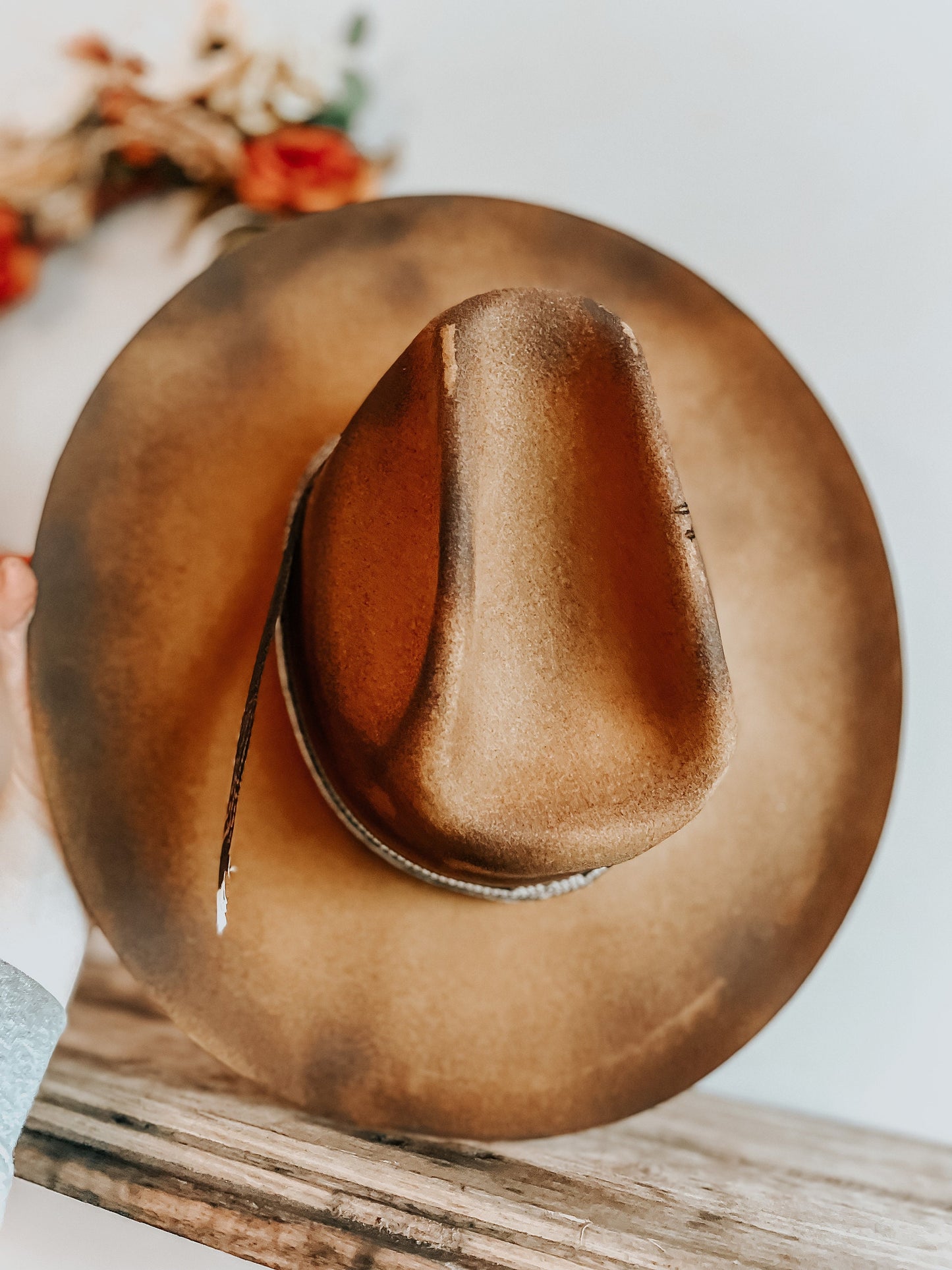 The Classic Outlaw Burned Hat | Distressed Cowboy Hat | Bunt Hat | Cowboy Hat | Western Vintage Hat