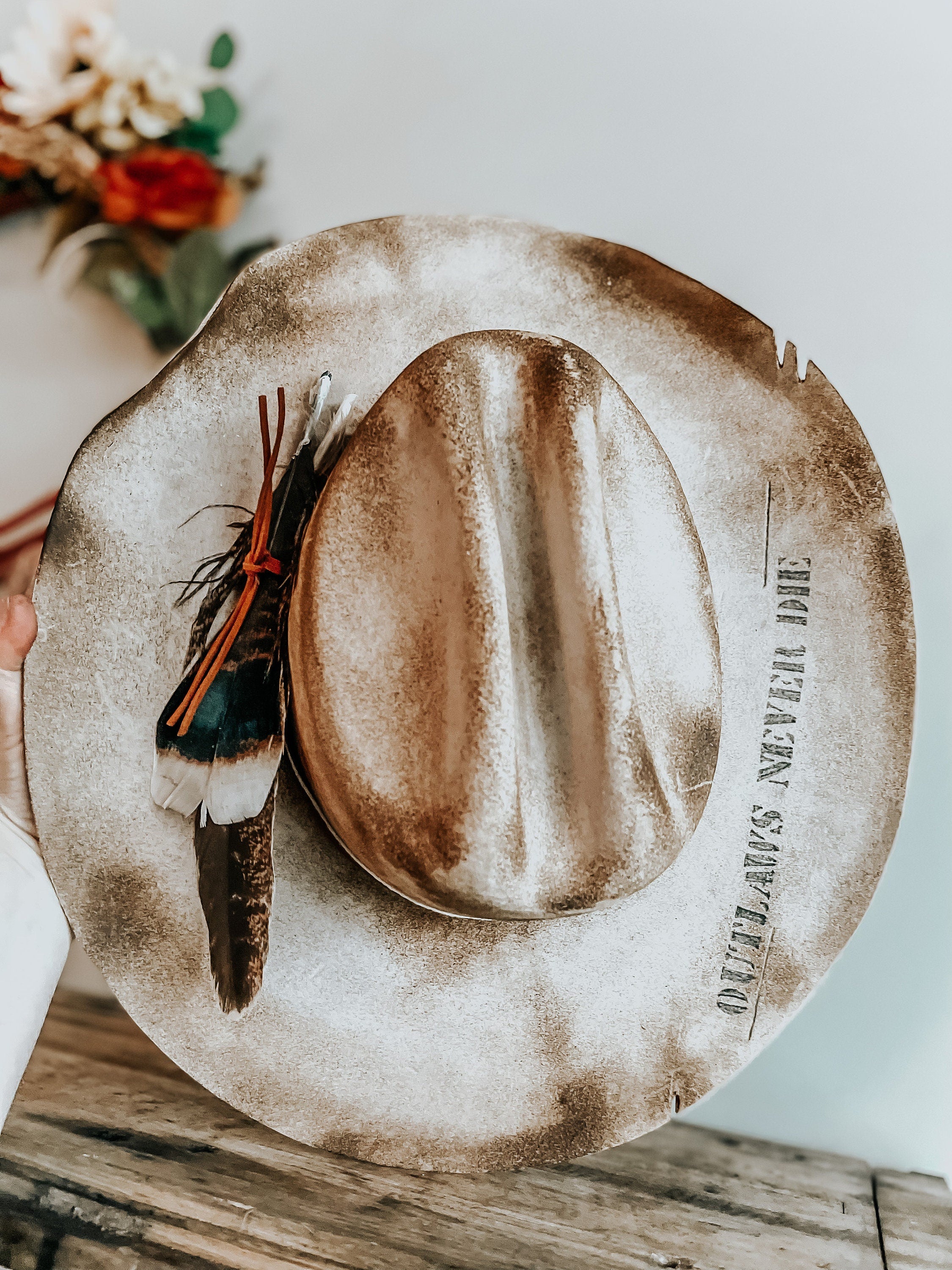 Black Burned Outlaw, Cowboy Hat, Distressed hat, Western Hat