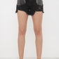 Frayed Rhinestone Denim Shorts