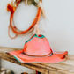 Pink & Punchy Cowgirl Burned Cowboy Hat | Feathered Cowboy hat | Distressed Hat | Neon Hat