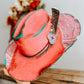 Pink & Punchy Cowgirl Burned Cowboy Hat | Feathered Cowboy hat | Distressed Hat | Neon Hat