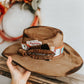 Native to the West Burned Cowboy Hat | Aztec Cowboy Hat | Distressed Hat | Brown Burned hat