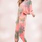 KNIT TIE DYED FRENCH TERRY HOODIE JOGGER PANT SET