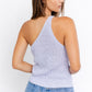 ONE SHOULDER TAPE YARN KNIT TOP