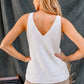 FRONT AND BACK DEEP V NECK TANK TOP