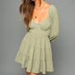 LONG SLEEVE OPEN BACK DRESS
