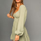 LONG SLEEVE OPEN BACK DRESS