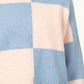 CHECKERED LONG SLEEVE COLOR-BLOCK SWEATER