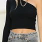 LIGHT UP THE MOOD RIBBED SWEATER TOP