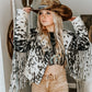 Cowhide Fring Jacket in Black