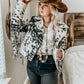 Cowhide Fring Jacket in Black