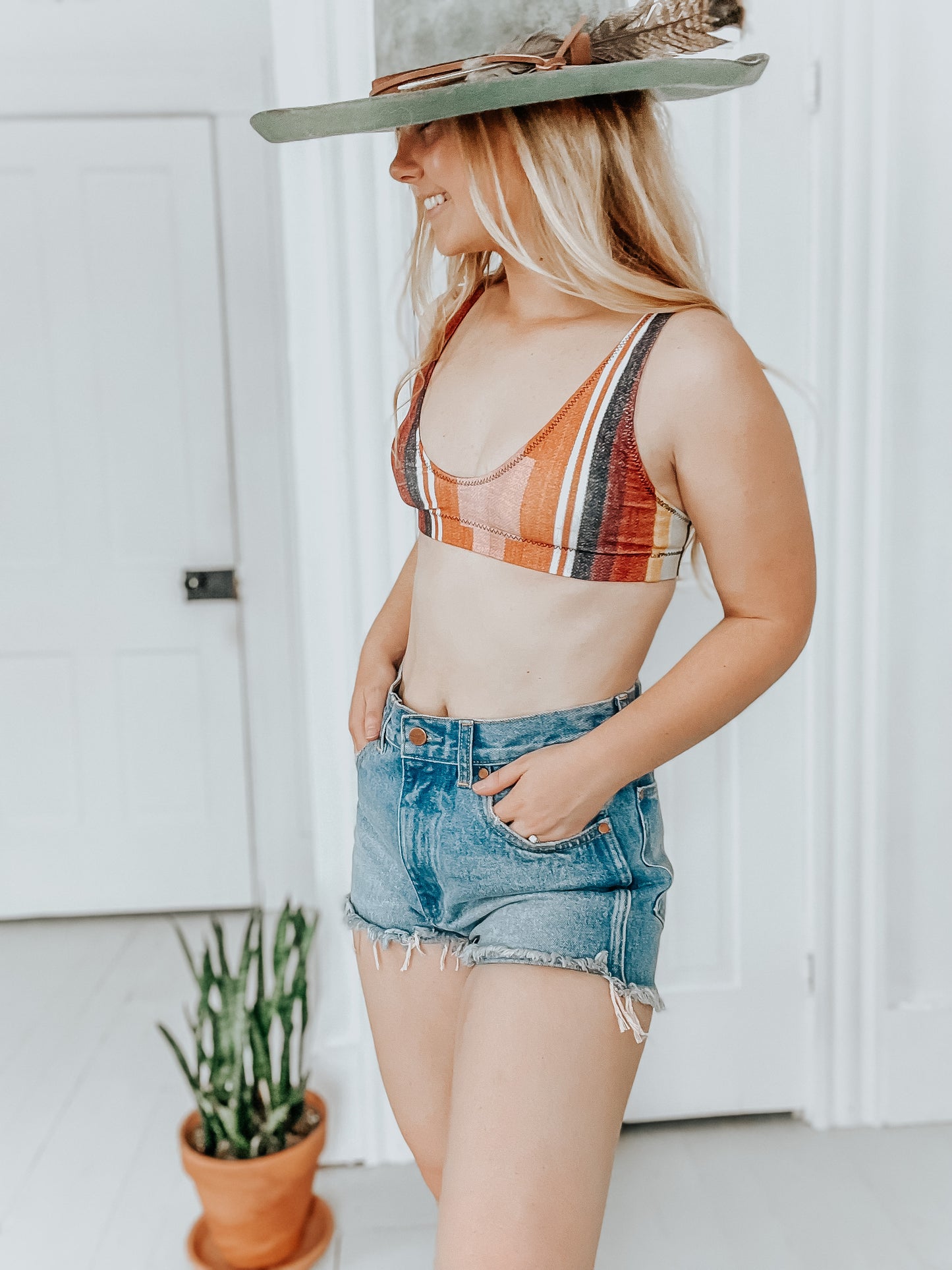 Wild Orange Aztec Top