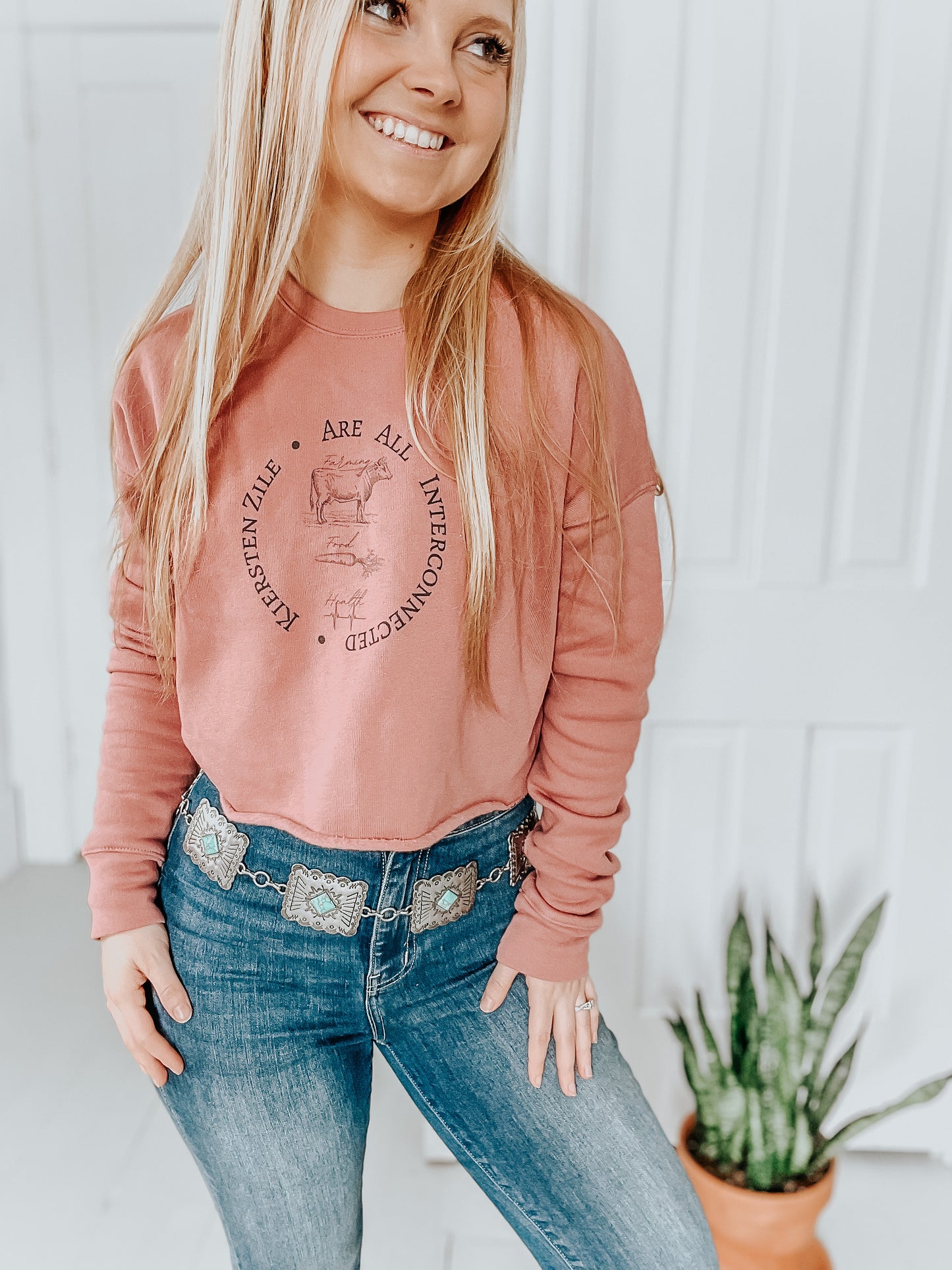 Farm, Food, Health Crop Sweatshirt