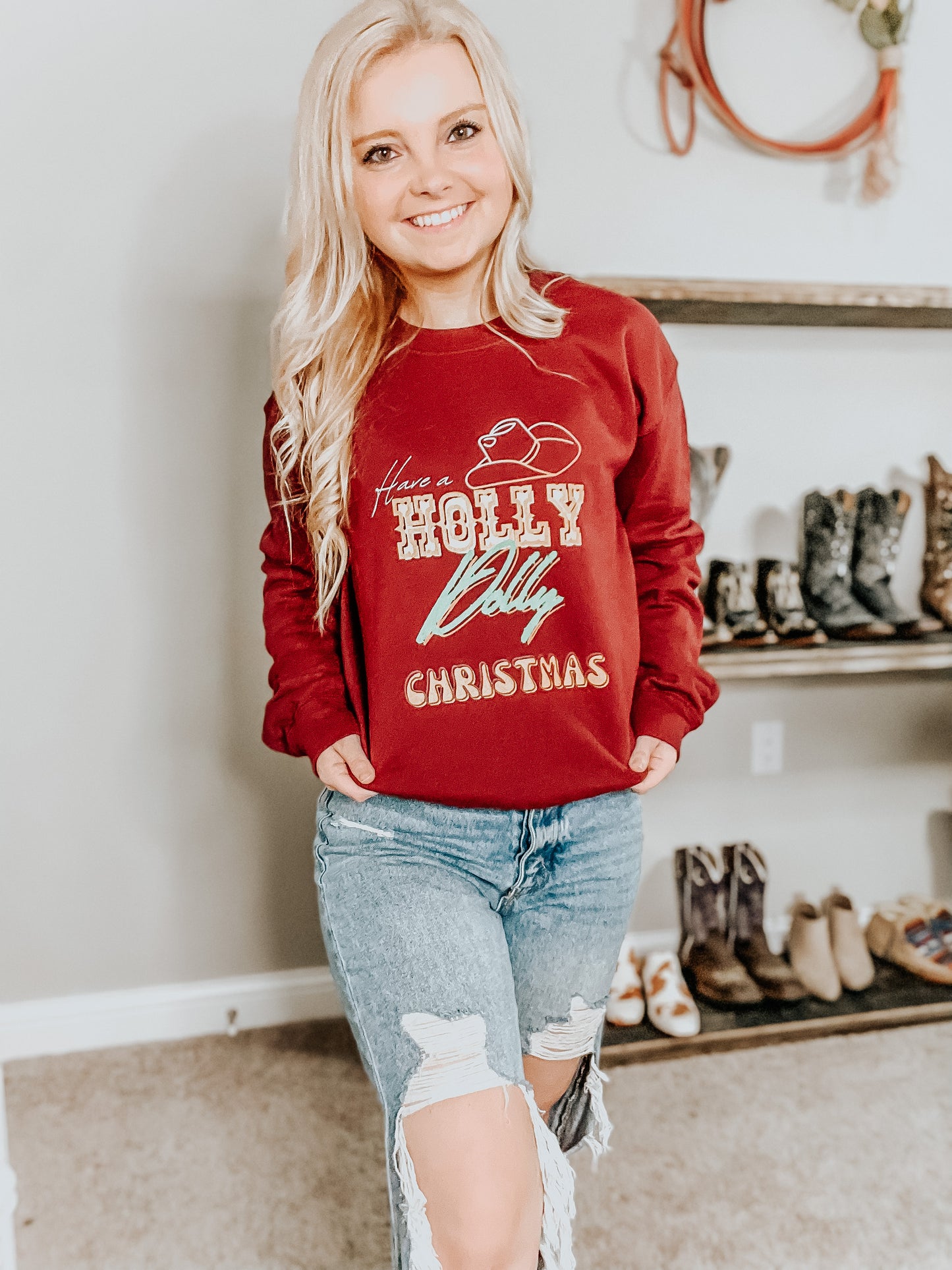 Holly Dolly Christmas Sweatshirt