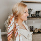 Wild Orange Aztec Print Bandana