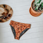 Tooled Leather Printed Bikini Bottoms