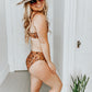 Tooled Leather Printed Bikini Top