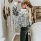 Cowhide Fring Jacket in Black
