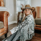 Cowhide Fring Jacket in Black