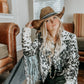 Cowhide Fring Jacket in Black