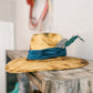 Wild West Charlie 1 Horse Burnt Yellow Hat | Burnt Hat | Vintage Hat | Distressed Hat | Western Burnt Hat | Burnt Fedora | Blue Feather Hat