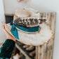 Blue Velvet Bow Western Cowboy Burnt Hat | Distressed hat |Western Hat | Feather Hat |Burned Boho Cowboy Hat