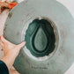 White Rust Fedora Hat | Western burned hat | Distressed hat | Boho hat | Burned Fedora hat