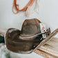 Black Burned Outlaw | Cowboy Hat | Distressed hat | Western Hat | Feather Hat | Men Cowboy Hats |Womens Cowboy hat | Feather Hat