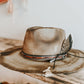 Outlaw of the West Burned Hat | Western Burned Hat | Outlaw Hat | Feathered Hat | Distressed Hat