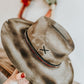 Outlaw of the West Burned Hat | Western Burned Hat | Outlaw Hat | Feathered Hat | Distressed Hat