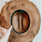 Burnt Renegade Distressed Cowboy Hat | Burned Cowboy Hat | Feathered Cowboy hat | Vintage Cowboy Hat