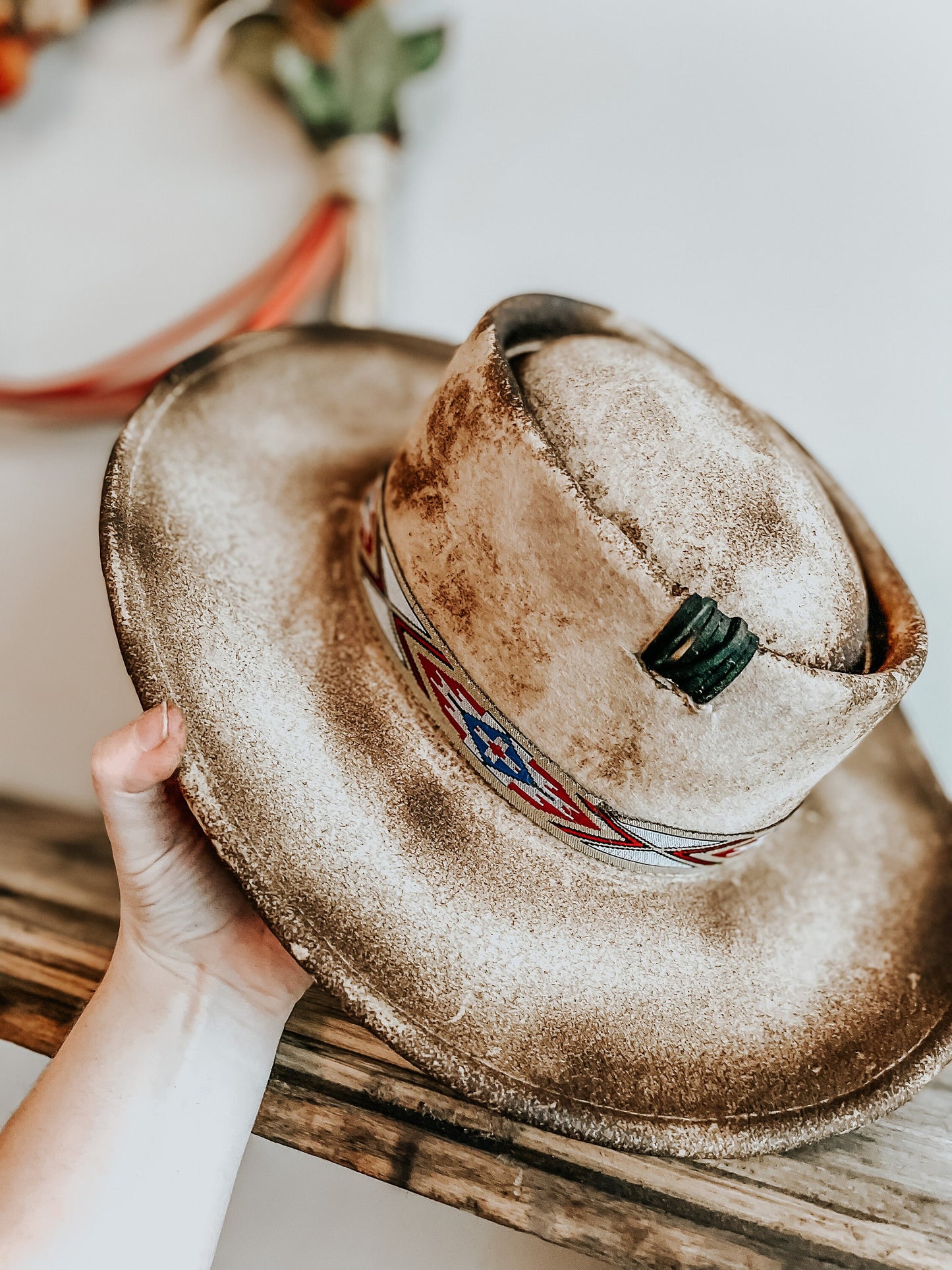 The Bandit Burned Hat | Western Fedora Hat | Burned Hat | Distressed Hat | Vintage Hat