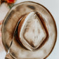 The Rancher's Rustic Ranchero Burned Hat | Distressed Hat | Womens Fedora Hat | Burnt Hat | Arrow Shaped Fedora Top