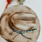 Turquoise Junkie Western Burned Hat | Feathered hat | Distressed Cowboy Hat | Turquoise Accent Hat