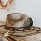 Outlaw of the West Burned Hat | Western Burned Hat | Outlaw Hat | Feathered Hat | Distressed Hat