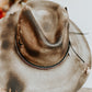 Outlaw of the West Burned Hat | Western Burned Hat | Outlaw Hat | Feathered Hat | Distressed Hat