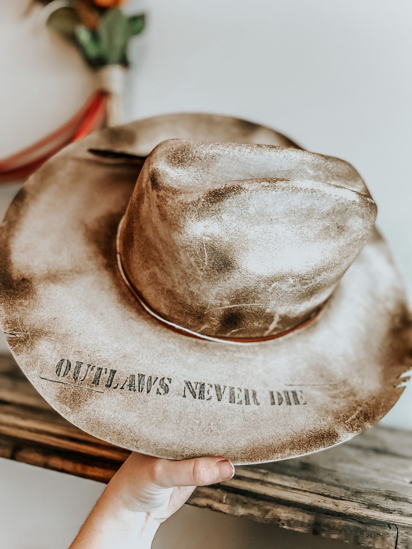 The Renegade's Stetson Burned Hat | Western Burned Hat | Distressed Hat | Burned Cowboy Hat | Outlaw Hat