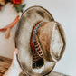 The Rancher's Rustic Ranchero Burned Hat | Distressed Hat | Womens Fedora Hat | Burnt Hat | Arrow Shaped Fedora Top