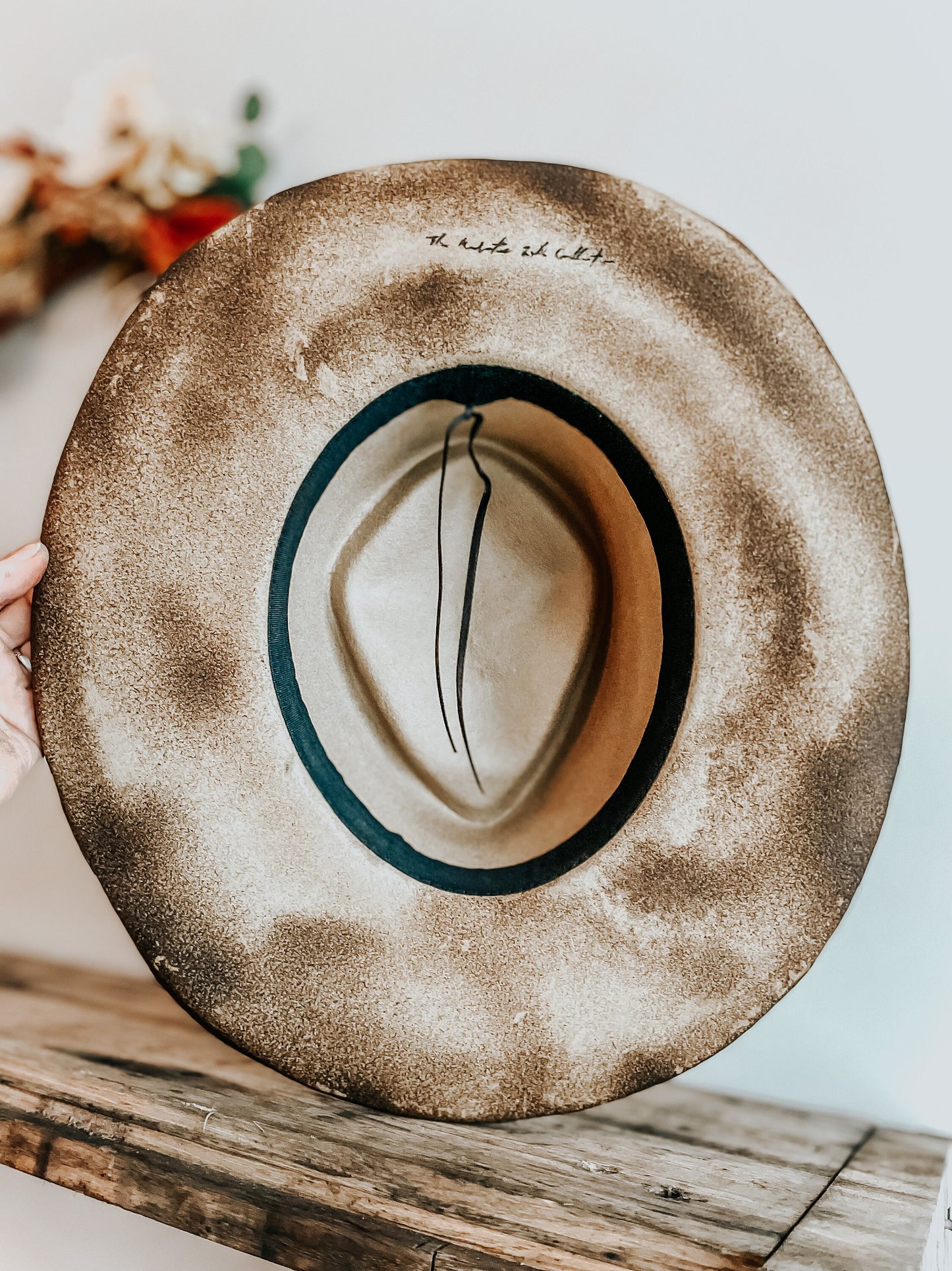 The Rancher's Rustic Ranchero Burned Hat | Distressed Hat | Womens Fedora Hat | Burnt Hat | Arrow Shaped Fedora Top