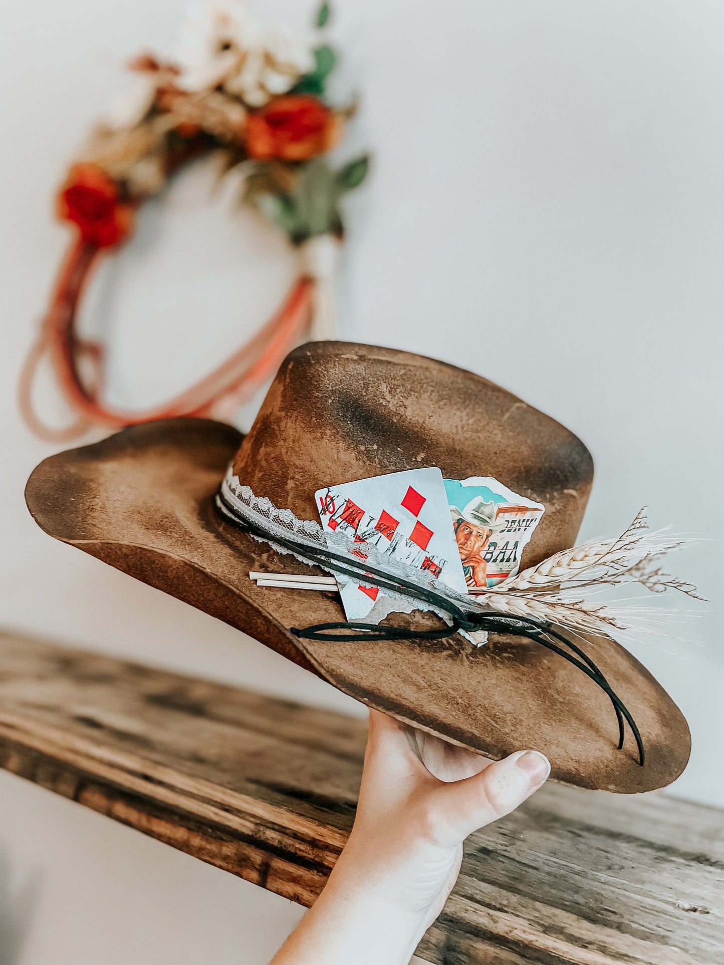 The Gamblers Charred Cowboy Burned Hat | Burned Hat | Distressed Cowboy Hat | Western Burned Hat