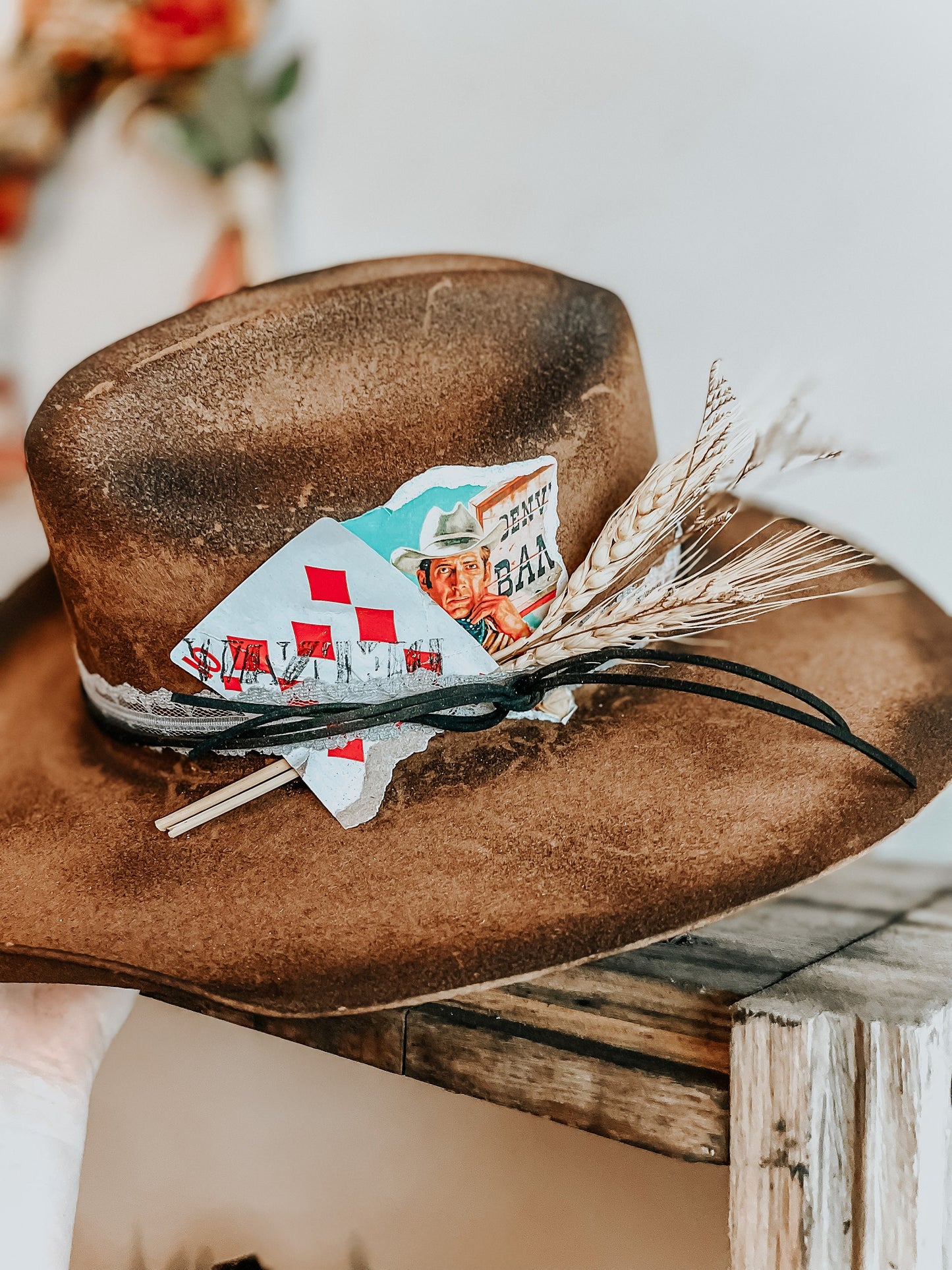 The Gamblers Charred Cowboy Burned Hat | Burned Hat | Distressed Cowboy Hat | Western Burned Hat