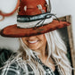 Red Velvet Vintage Hat | Burned Fedora Hat | Western Burned Hat | Vintage Burned Hat | Distressed Hat
