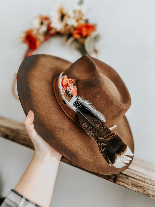 Burn It Down Hat | Western Burned Hat | Burned Fedora Hat | Cowgirl Hat