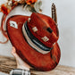 Red Velvet Vintage Hat | Burned Fedora Hat | Western Burned Hat | Vintage Burned Hat | Distressed Hat