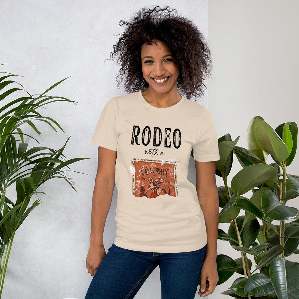 Rodeo with a Cowboy Graphic Tee Western Graphic Tees